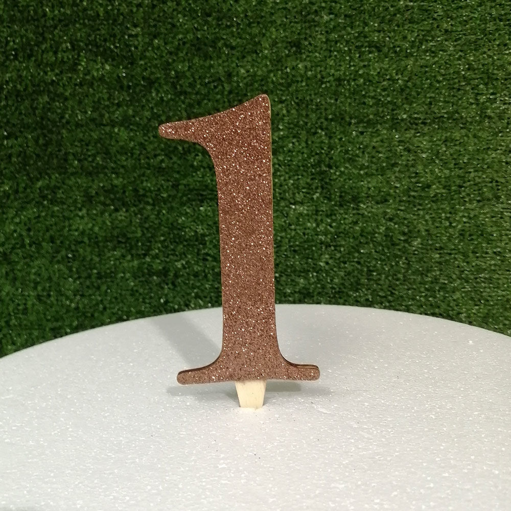 Cake Topper in Legno con numeri colorati