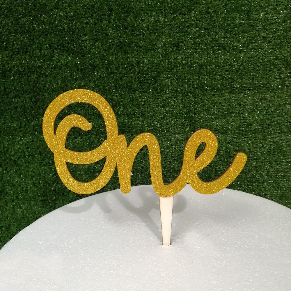 Cake Topper in Legno Personalizzato One