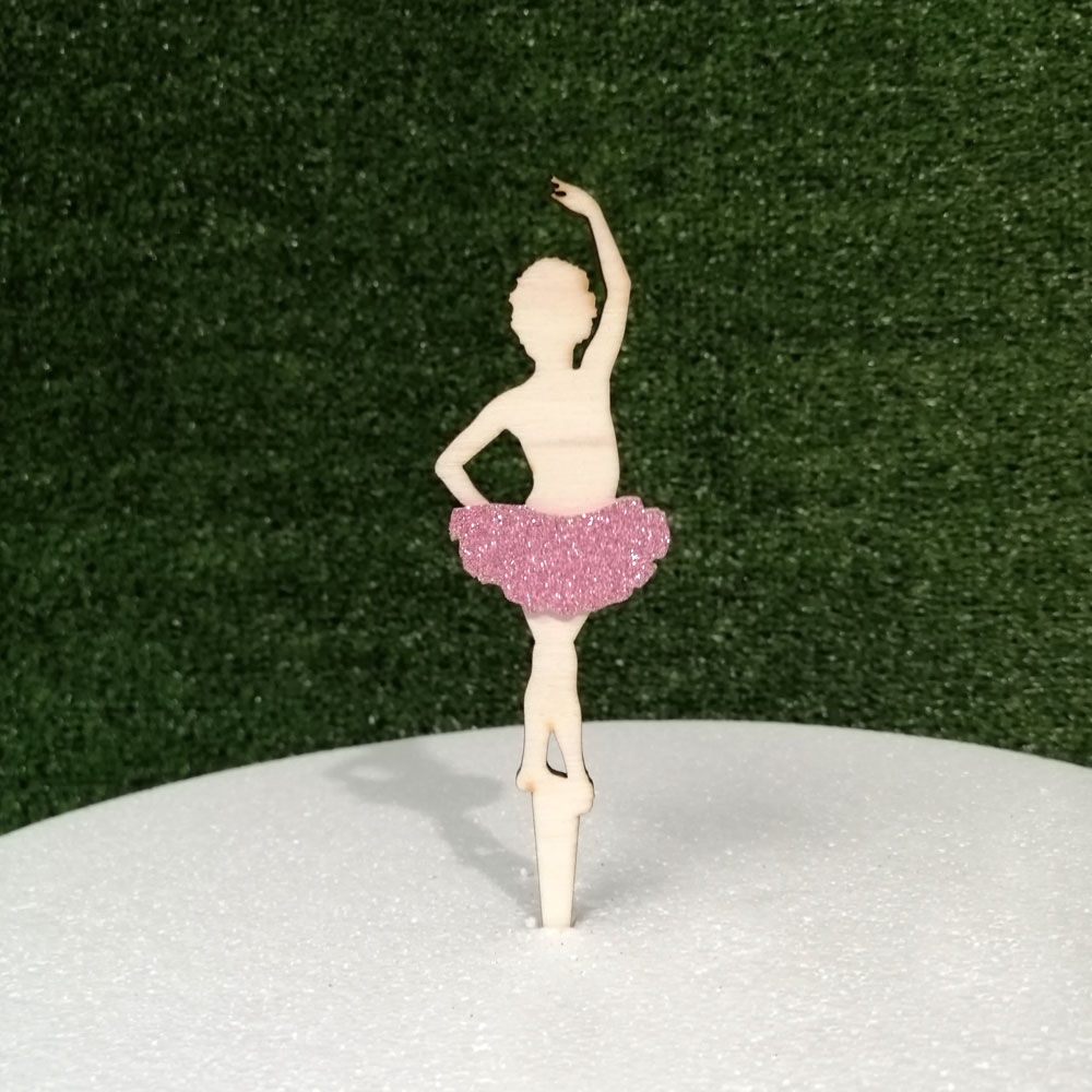 Cake Topper in Legno con Ballerina