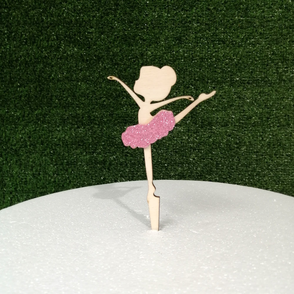 Cake Topper in Legno con Ballerina
