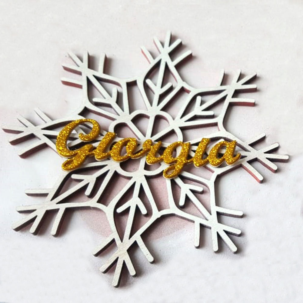 Cristalli di Neve in Legno verniciati
