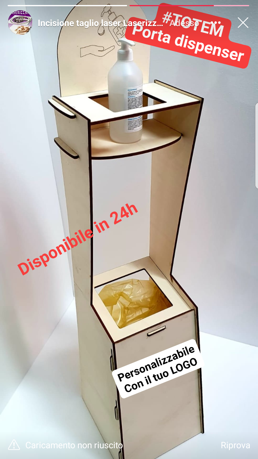 Colonnina in Legno con Dispenser