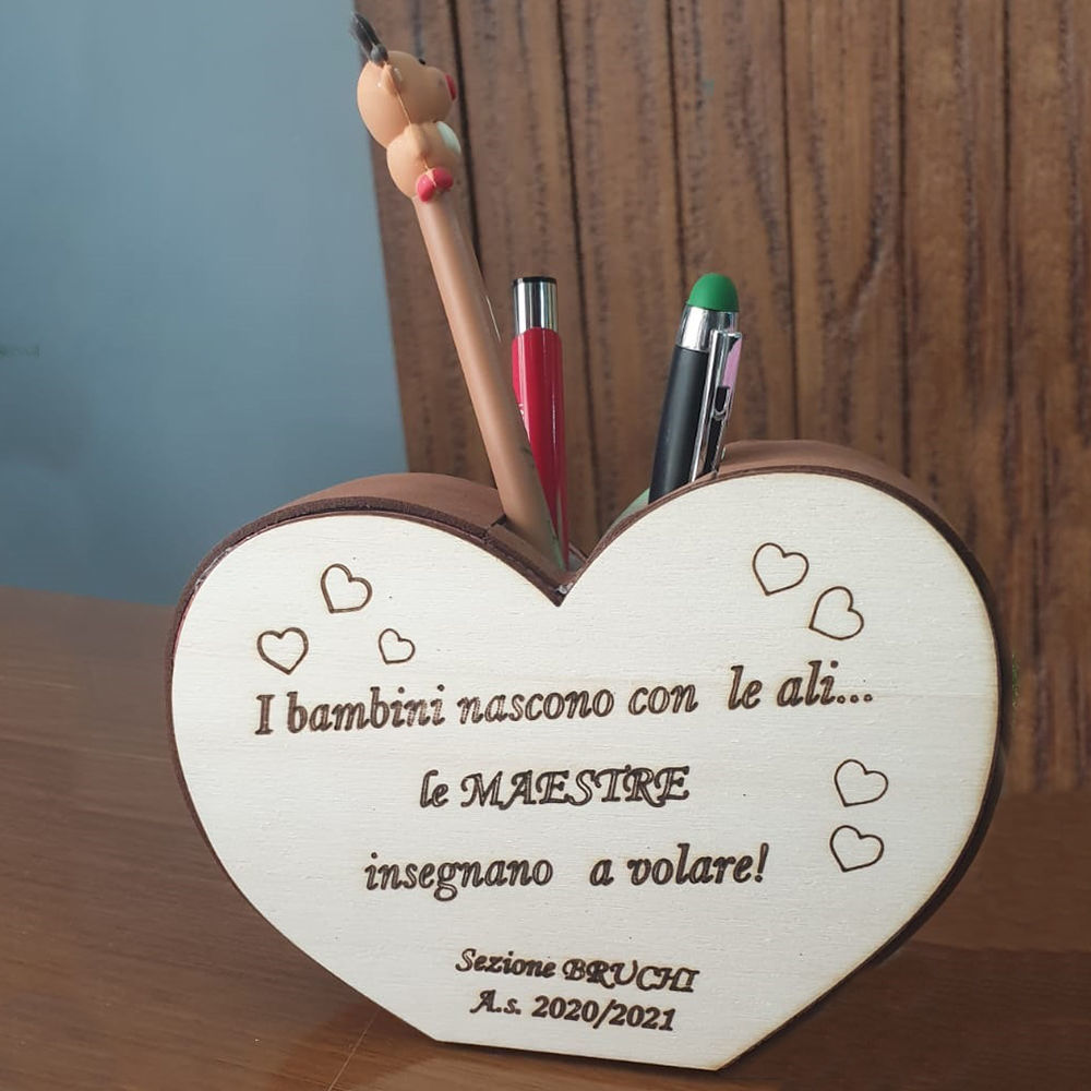 Portapenne in Legno per Maestre