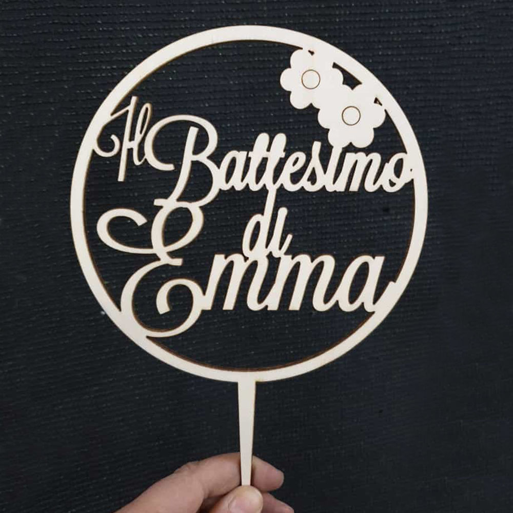 Cake Topper in Legno 